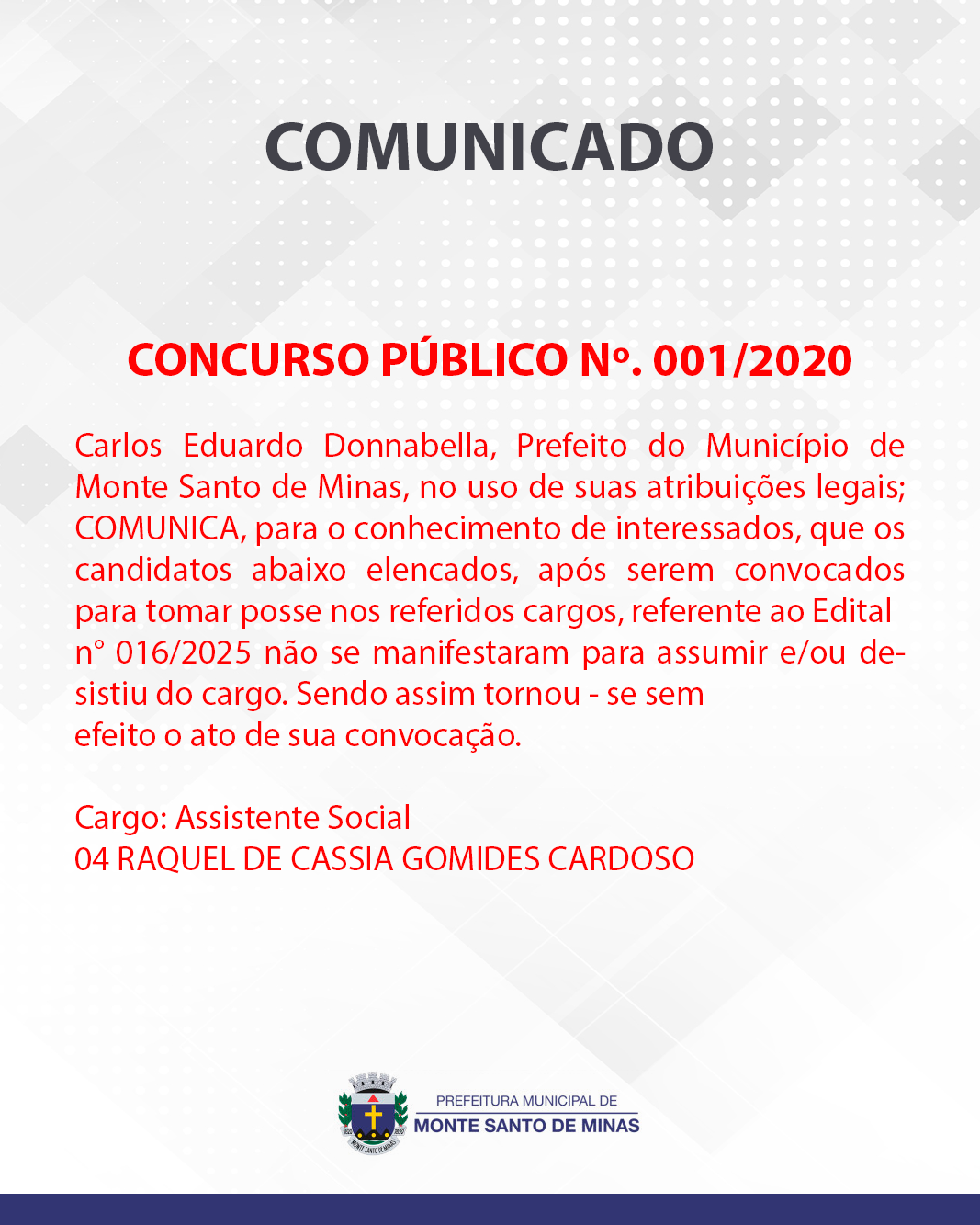 COMUNICADO