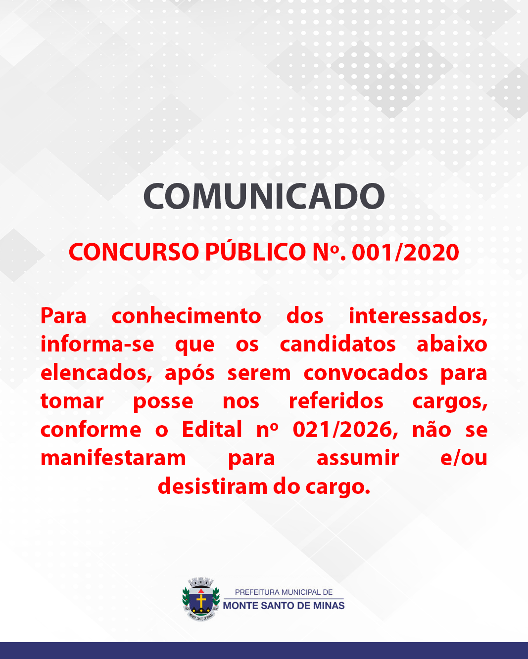 COMUNICADO